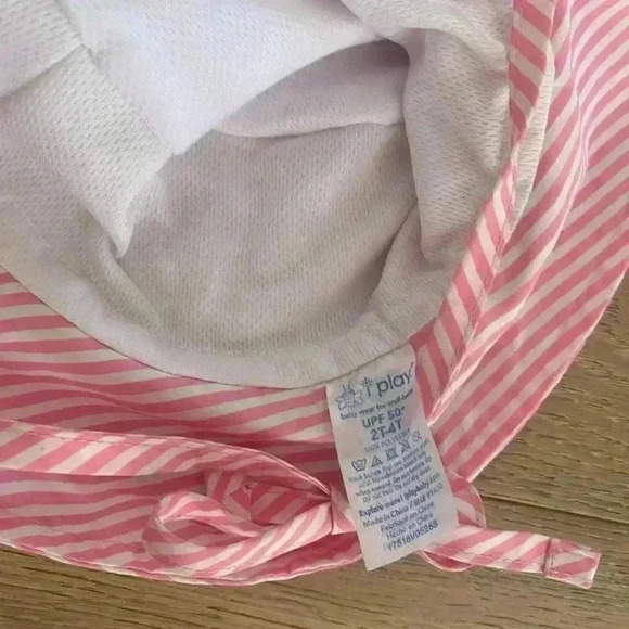 iPlay UPF 50+ sun Hat Pink White 2T-4T - Picture 4 of 4